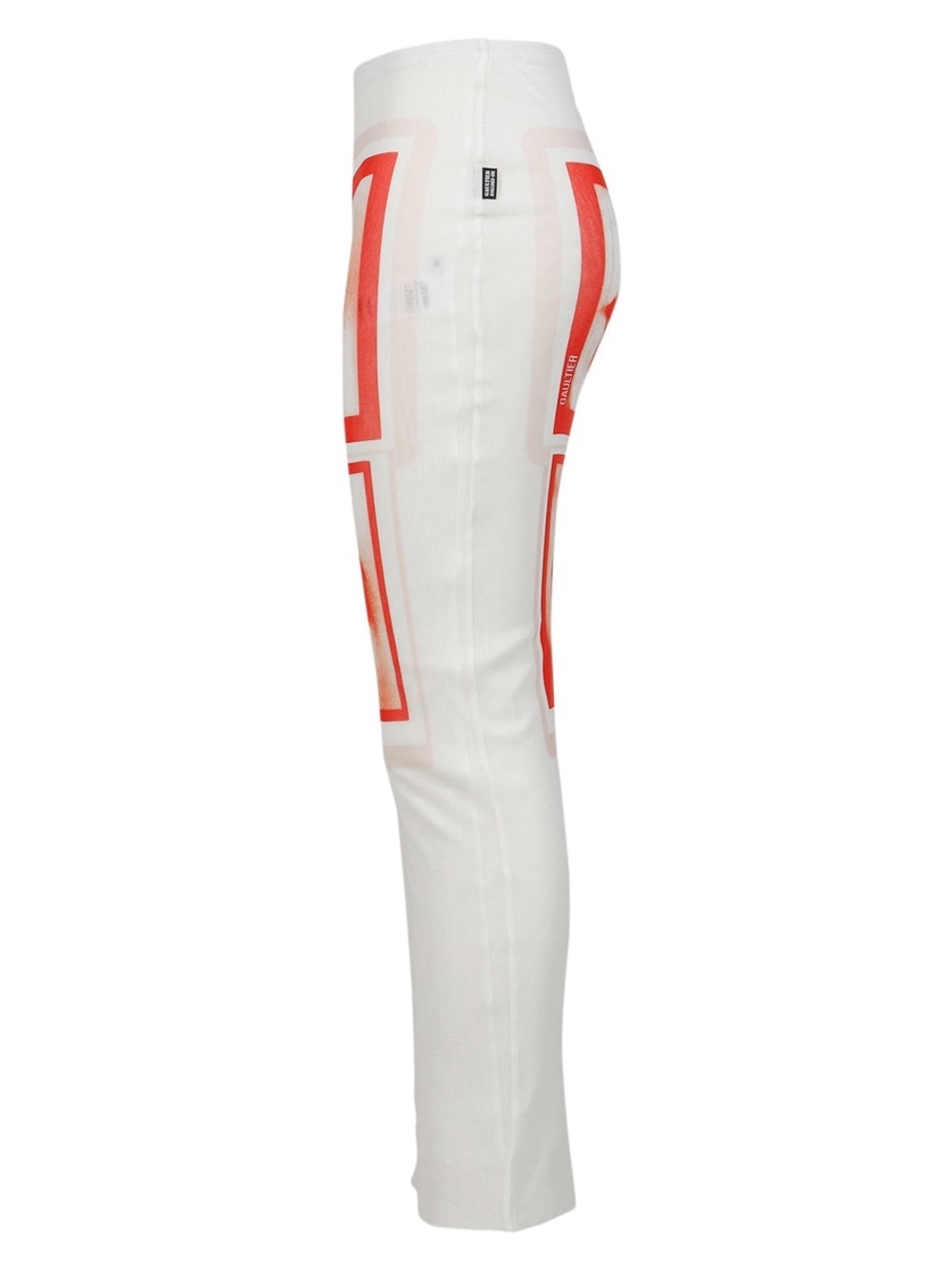 Jean Paul Gaultier Re-Edition Eyes & Lips Print Mesh Maxi Skirt White S $500 - Picture 5 of 13
